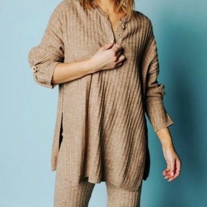 Free People Loungewear Jogger Pullover Sweater Set